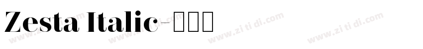 Zesta Italic字体转换